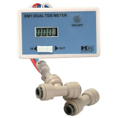 DM-1, Inline Dual TDS Monitor Meter Tester Gauge for RO DI System DM1
