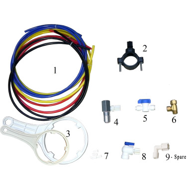 Parts, Ro Water System Installation Parts Bag Fitting Valve Adapter Wrench Tubing Value Pack
