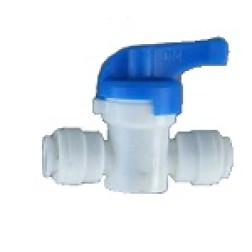 AHUC-0404, Inline Ball Hand Valve Union Connector 1/4" OD Tubing Quick Connect Fitting