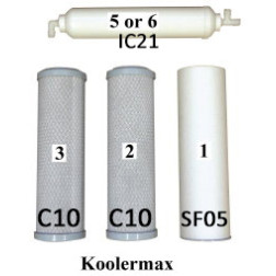 Annual Filter Kit Koolermax Series KPAK-4 Sediment Carbon Block