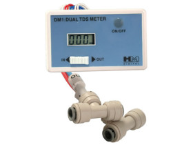 DM-1, Inline Dual TDS Monitor Meter Tester Gauge for RO DI System DM1