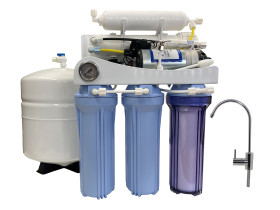 .K5150P 150GPD 5 STAGE HOUSEHOLD RESIDENTIAL DRINKING WATER REVERSE OSMOSIS RO FILTER SYSTEM W/BUILTIN BOOSTER PUMP