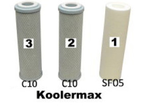 Annual Filter Kit Koolermax Series KPAK-3 Sediment Carbon Block Filters