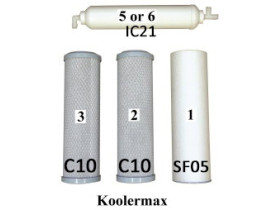 Annual Filter Kit Koolermax Series KPAK-4 Sediment Carbon Block