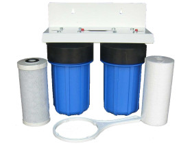 6. WH-1134 Whole House Restaurant Water Treatment Filter System Sediment Carbon Filter 10" Big Blue BB
